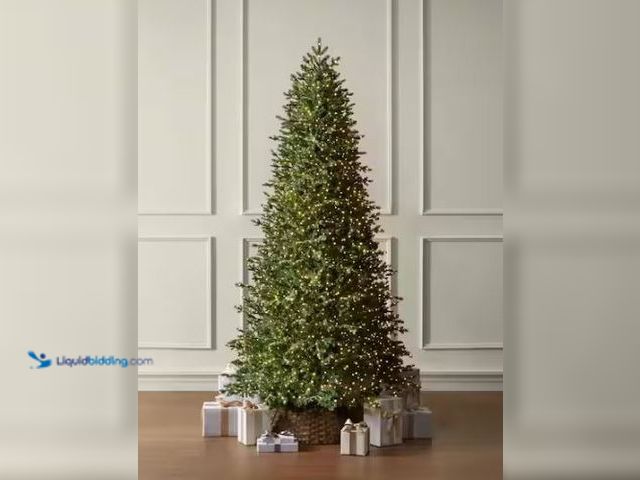 Lot 49-1544894 - Home Decorators Collection 9 ft. Elegant Twinkling Grand Fir LED Pre-Lit Artificial Christmas Tree w...