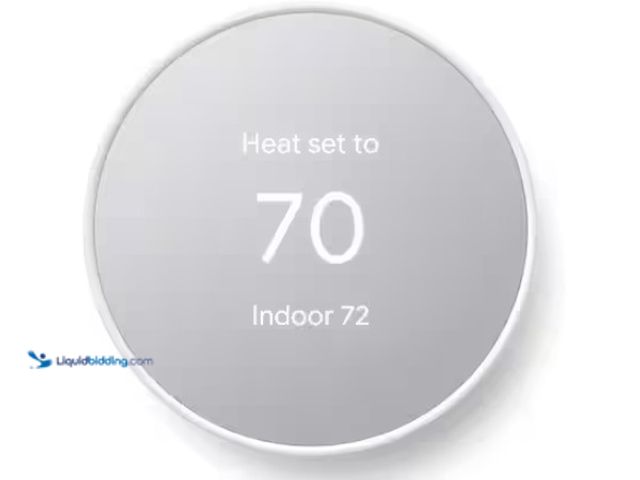 Lot 49-1519003 - Google Nest Thermostat - Smart Programmable Wi-Fi Thermostat - Snow, Model # GA01334-US, New.  Ref#H...