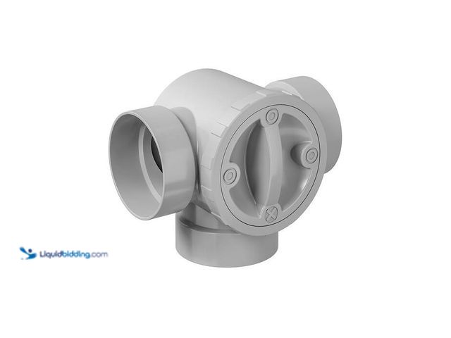 Lot 49-2021734 - Rain Harvesting 3-Way Water Diverter 4 in.. Model # HW0103. MSRP $57. Unused. Has attachments.