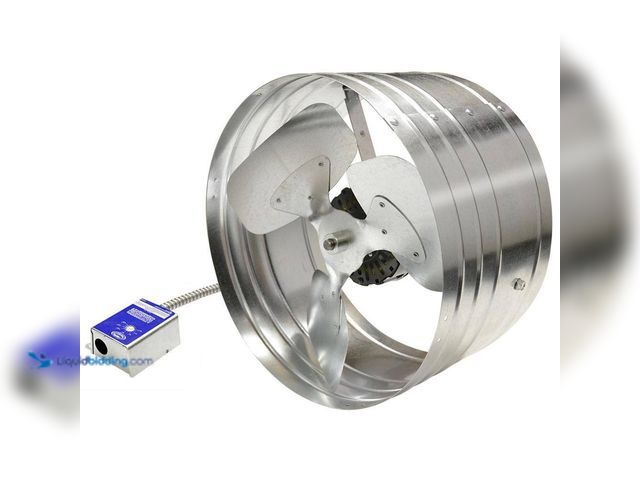Lot 49-5408560 - Master Flow 1450 CFM SIlver Electric Powered Gable Mount Electric Attic Fan. [Model # EGV5] New