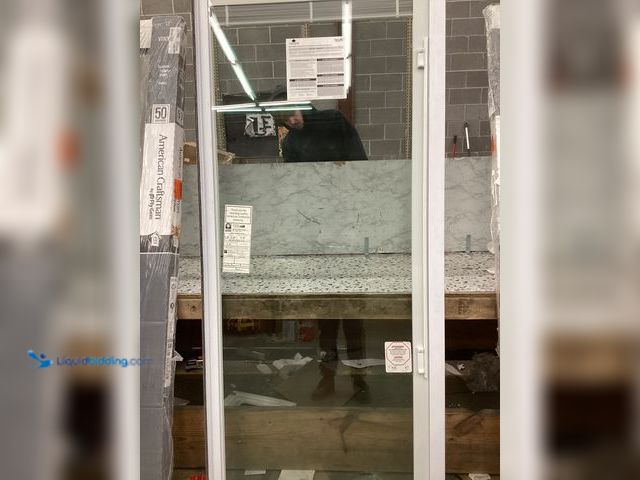 Lot 49-5465001 - American Craftsman Sliding Patio Door Item is used with scuffs and scratches.