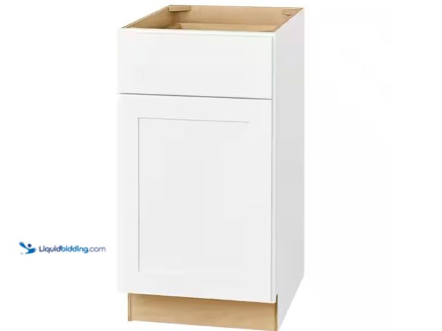 Lot 49-1566766 - Hampton Bay Avondale 18 in. W x 24 in. D x 34.5 in. H Ready to Assemble Plywood Shaker Base Kitchen ...