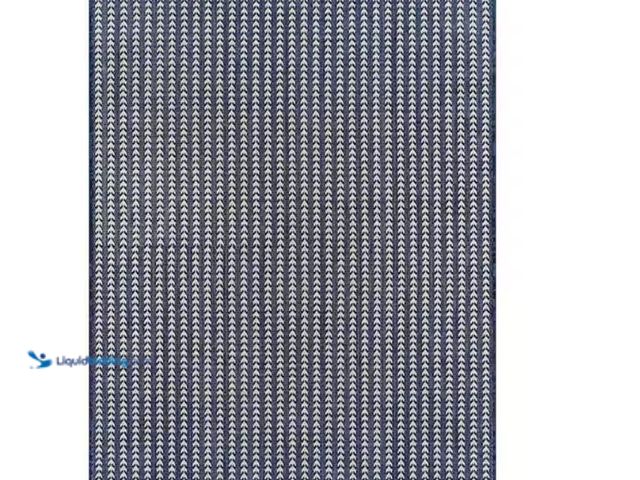 Lot 49-1631978 - Beverly Rug Arrow Navy 9 ft. x 12 ft. Chevron Striped Washable Indoor Outdoor Area Rug, Model # HD-T...