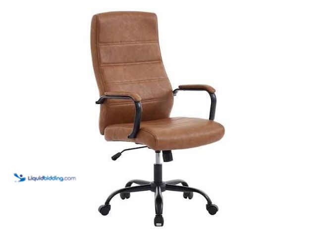 Lot 49-5545024 - Brown Leather Chair. Unused