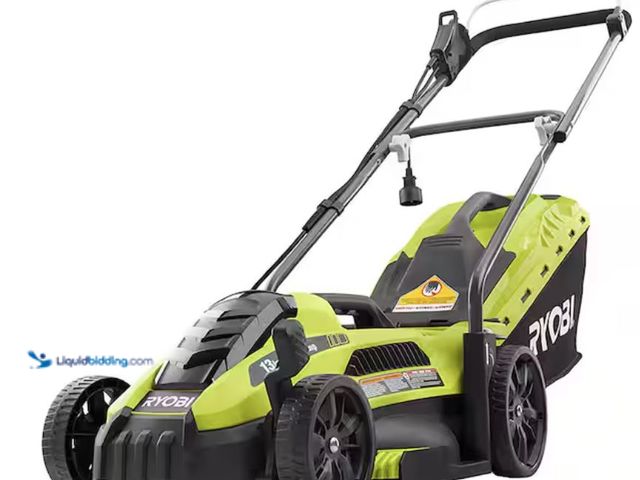 Lot 49-2020820 - RYOBI 13 in. 11 Amp Corded Electric Walk Behind Push Lawn Mower, Model # RYAC130-S, MSRP: $199.00. S...
