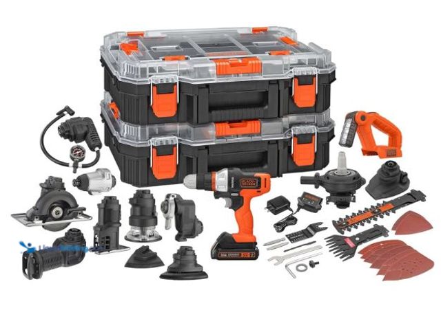 Lot 49-1569518 - BLACK+DECKER MATRIX 20V MAX* Cordless 12-Tool Combo Kit with Storage Case (BDCDMT1212KITC1), Model #...