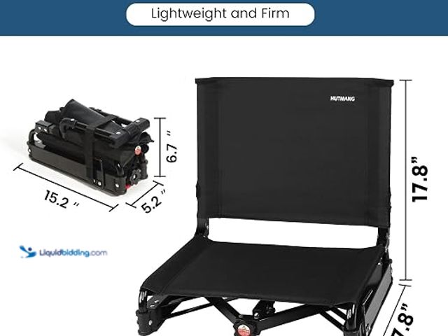 Lot 49-3563830 - Wide Stadium Seat for Bleachers,Comfty Stadium Seats with Back Support,Folding Stadium Chair. Unused