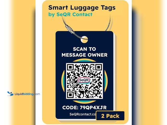 Lot 49-1573234 - Lot of (5) Smart Luggage Tags | Privacy QR Code Luggage Tag Keeps Personal info Private | Customizab...