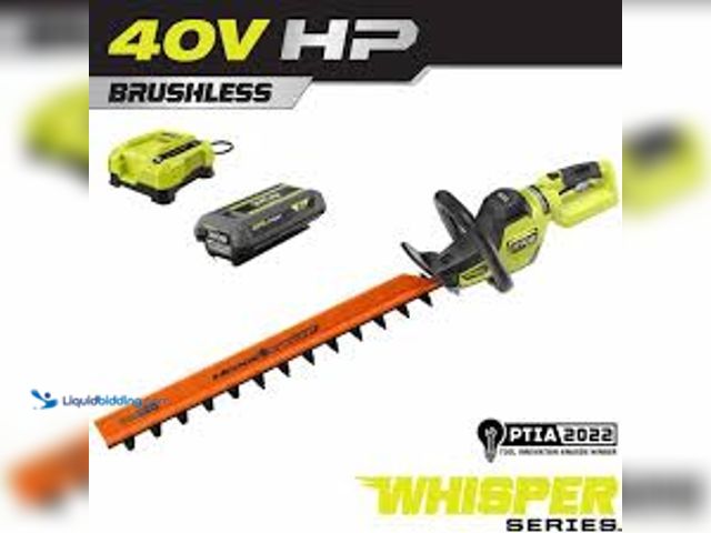 Lot 49-5461036 - RYOBI 40V HP Brushless Whisper Series 26 in. Cordless Battery Hedge Trimmer with 2.0 Ah Battery and ...