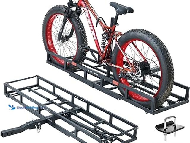 Lot 49-3466000 - Hitch-Mount Bike Rack for Ebike Heavy-Duty - Comes with Cargo Carrier Fits 2 Electric Fat-Tire Mount...