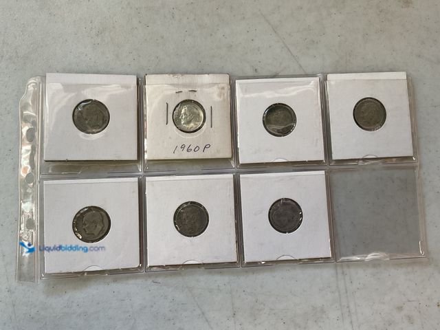 Lot 49-1810347 - 7 ROOSEVELT DIMES VARIOUS YEARS 90% SILVER