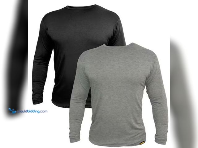 Lot 49-3539837 - QTY 2 - FIRM GRIP Men's Medium Base Layer Long Sleeve Shirt (2-Pack). Model #68271-20. New