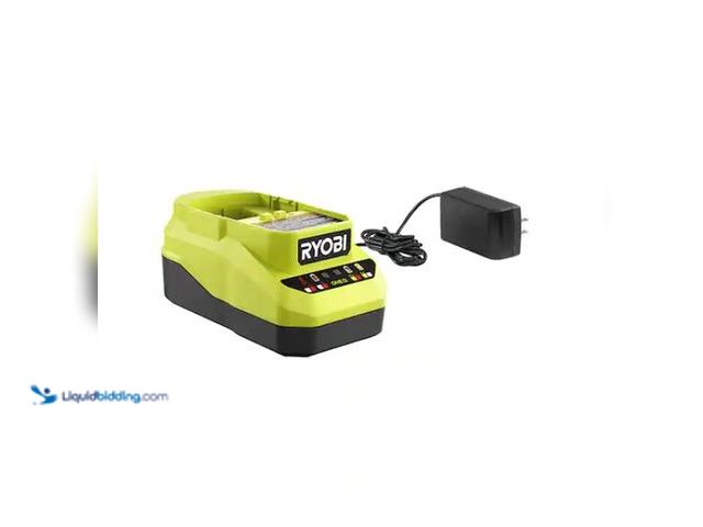 Lot 49-5543428 - RYOBI
ONE+ 18V Lithium-Ion Charger. Model # PCG002. Unused with scuffs