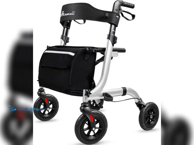 Lot 49-5410365 - Rollator Walker for Seniors, Lightweight Foldable All Terrain Rolling Walker with seat, Aluminum Wal...