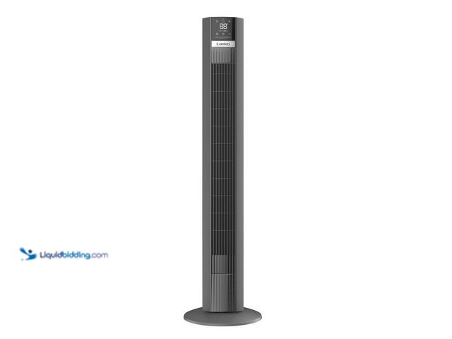 Lot 49-5453203 - Lasko Xtra Air 48 in. 12-Speed Smart Tower Fan in Gray w/ DC Motor, Works w/ Alexa, Google, Whisper ...