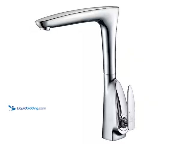 Lot 49-1622809 - ANZZI Timbre Series Single-Handle Standard Kitchen Faucet in Polished Chrome, Model # KF-AZ034, Unus...