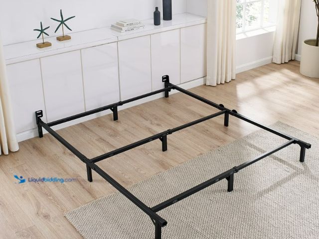 Lot 49-5543064 - Mainstays 7" Twin/Full/Queen Size Adjustable Metal Bed Frame, Black, BOX SPRING REQUIRED (SOLD SEPAR...