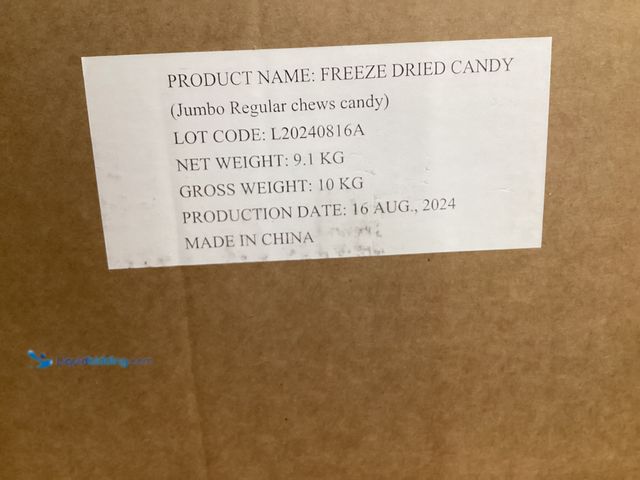 Lot 49-3566958 - Bulk Pack of Freeze Dried Candy Jumbo Chews, Factory Sealed. Expired 8/2024
