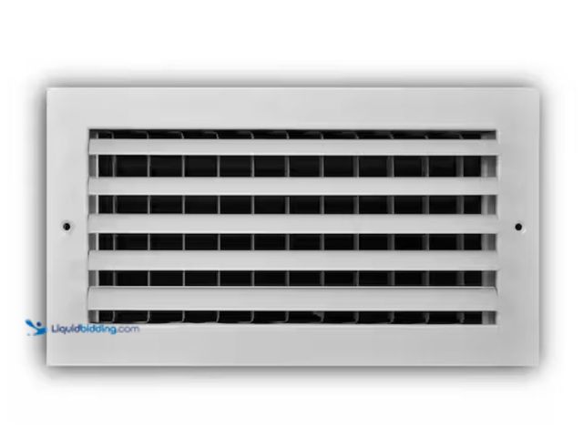 Lot 49-3611985 - Lot of (10) Everbilt 12 in. x 6 in. 1-Way Aluminum Adjustable Curved Blade Wall/Ceiling Register in ...