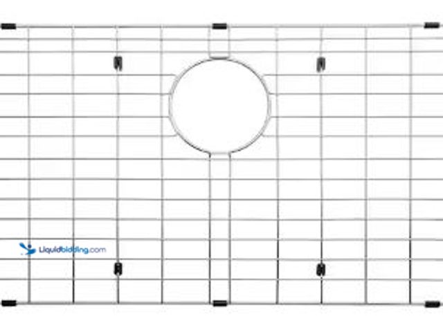 Lot 49-5436770 - SERENE VALLEY 29.29 in. x 15.39 in. Rear Drain Stainless Steel Sink Grid. Model # NLW3016R. Unused.