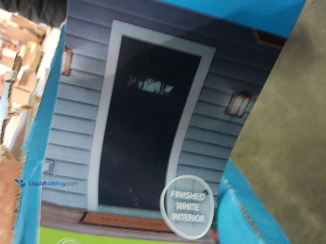 Lot 49-1572299 - JELD-WEN Smooth Pro 36 in. x 80 in. 2 Panel Left Hand 6 Lite Clear Black Fiberglass Prehung Front Do...