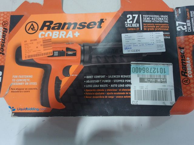 Lot 49-2023284 - Ramset Cobra Plus 0.27 Caliber Semi-Automatic Powder Actuated Tool (PAT) with Silencer. Model # 1694...