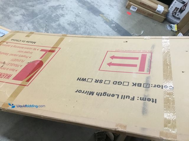 Lot 49-3536631 - Full Length Mirror Color: (Black) Item is unused