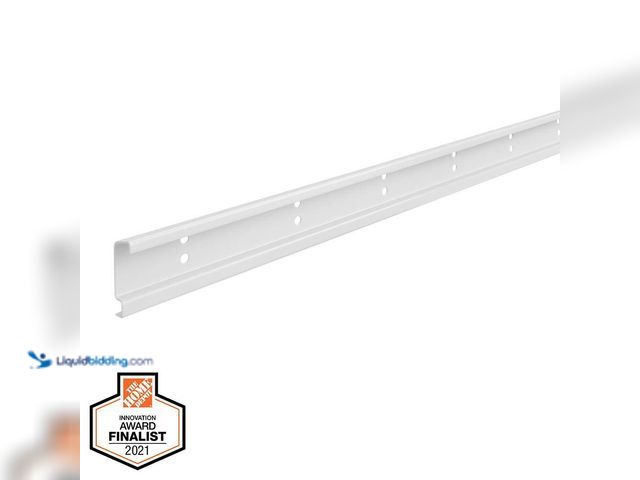 Lot 49-5538618 - QTY 6 - Everbilt
80 in. L - White shelf tracks heavy duty hang track. Model # 91212. Unused