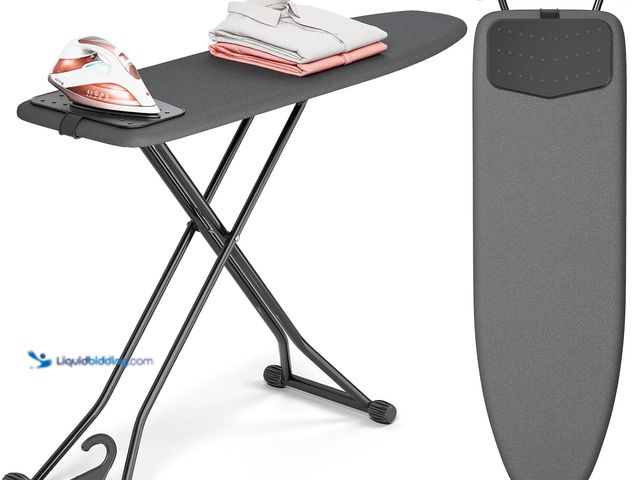Lot 49-5485228 - APEXCHASER Ironing Board, Compact Iron Board with Silicon Mat, Foldable Ironing Board with Heat Resi...