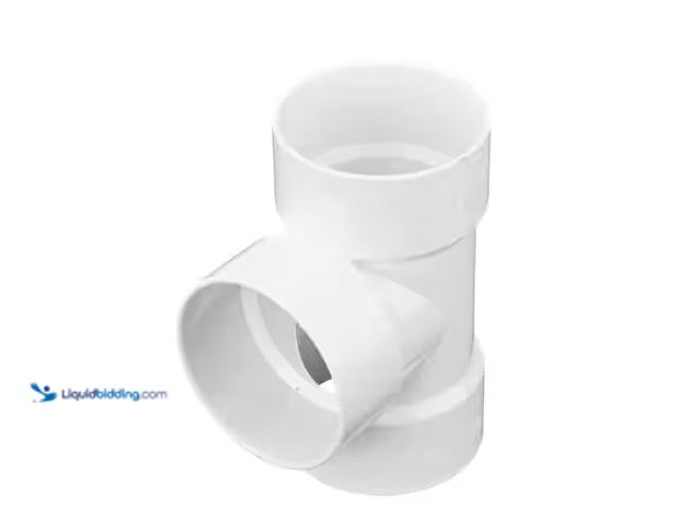 Lot 49-1576977 - Lot of (8) NDS PVC S&D Tee, 3 in. Hub X Hub X Hub Model # 3P01, Unused  Ref#SRHD0211