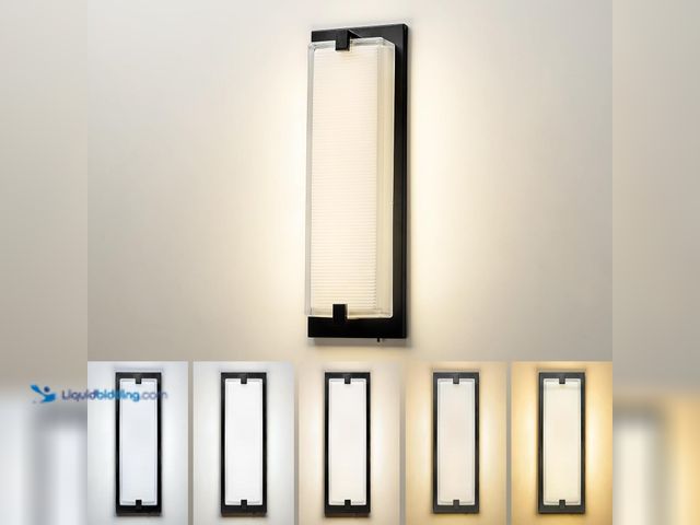 Lot 49-5408635 - zeyu 19'' Indoor Large Wall Sconce, 30W Dimmable LED Sconce Wall Light for Bedroom, 5 Color Temperat...