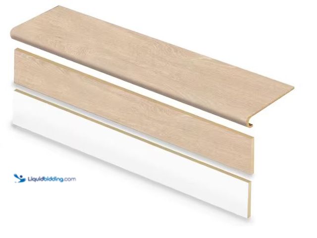 Lot 49-5486896 - Cap A Tread
Kings Cottage 47 in. L x 12.15 in. W x 1.69 in. T Laminate Stair Tread and Reversible R...