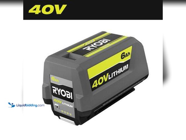 Lot 49-3564853 - RYOBI 40V Lithium-Ion 6.0 Ah High Capacity Battery. Model # OP4060A1. Unused
