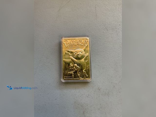 Lot 49-1977213 - Other WOW ORIGINAL 23 KARAT GOLD PLATED PIKACHU GOLD TCG MEDALLION FROM 1999 AN AMAZING VERY RARE IT...