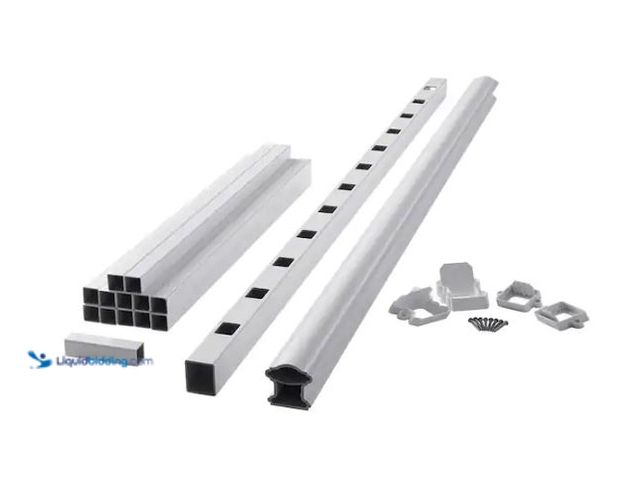 Lot 49-1624682 - Fiberon 36 in. x 3 in. Armor Guard Classic White Composite Stair Railing Kit Model # SEC19 CWS 6KD H...