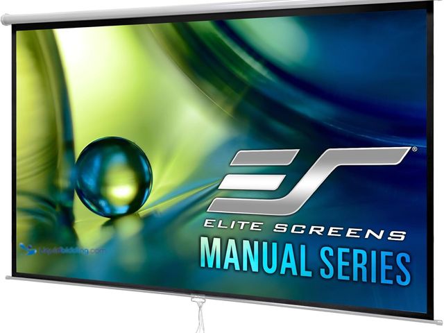 Lot 49-5445901 - Elite Screens Manual Series, 120-INCH 16:9, Pull Down Manual Projector Screen with AUTO LOCK, Movie ...