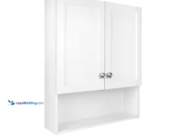 Lot 49-1627012 - Glacier Bay 22-7/8 in. W. x 27-7/8 in. H Framed Surface-Mount Rectangular Bathroom Medicine Cabinet ...