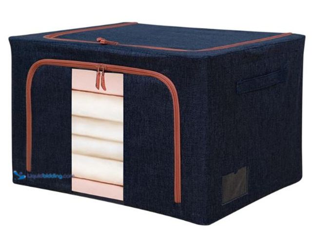 Lot 49-1569411 - Lot of (3) Large Storage Bags, Clothes Storage Bins Foldable Closet Organizers Storage Containers wi...