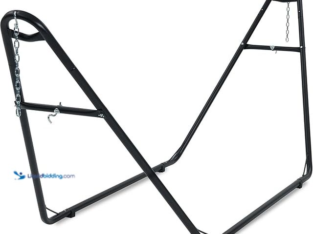 Lot 49-1548420 - Universal 2 Person Hammock Stand Only, 600 lbs. Capacity, Adjustable Heavy Duty Powder-Coated Steel ...