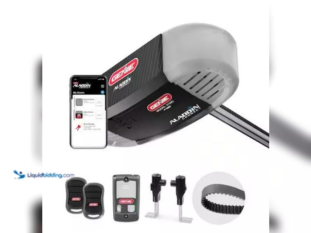 Lot 49-1540634 - Genie Signature Series 3/4 hp. Ultra-Quiet Belt Drive Smart Garage Door Opener, Model # 3155D-TSV, U...