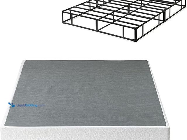 Lot 49-3472646 - ZINUS 9 Inch Queen Metal Smart Box Spring with Quick Assembly, Mattress Foundation, Strong Metal Fra...