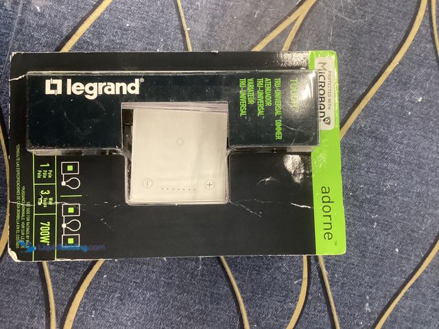 Lot 49-5490243 - Legrand
adorne Touch 700W Tru-Universal Tap Dimmer with Microban for All Dimmable Bulbs, 3-Way/1-Po...