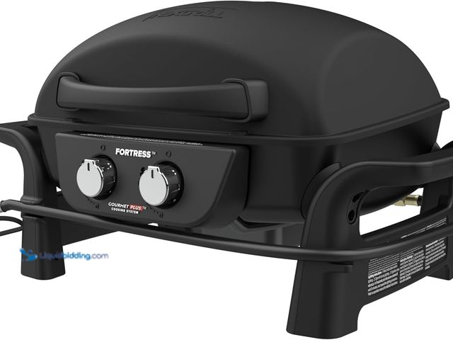 Lot 49-5488363 - Nexgrill Fortess 2-Burner Portable Gas Grill & Griddle Combo with 263 SQ In Cooking Space, Easy Lift...