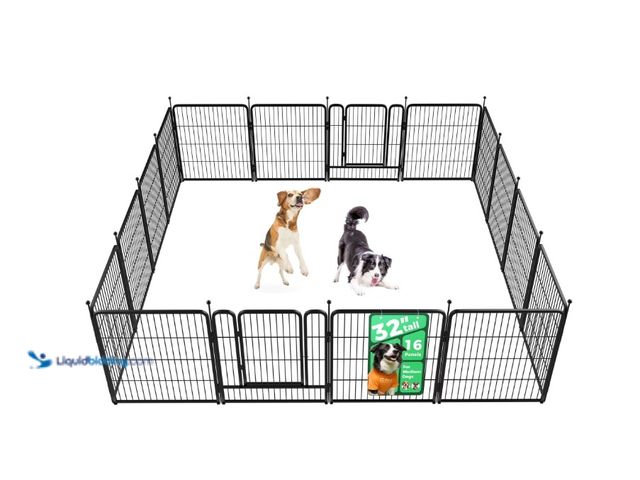 Lot 49-3472657 - FXW Rollick Unleashed Dog Playpen for Indoor, Yard, RV Camping, 32 inch 16 Panels for Small and Medi...