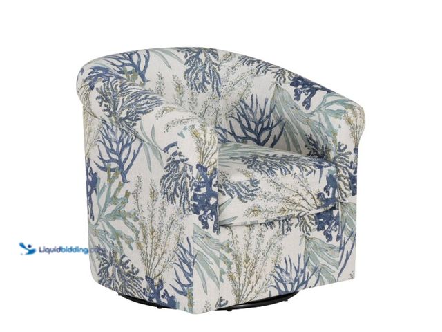 Lot 49-3548135 - Modern Upholstered Swivel Chair. SKU: 23S2145BL. Unused with attachments.