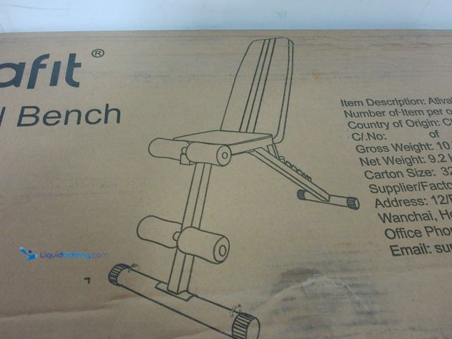 Lot 49-1572203 - Ativafit Adjustable Weight Bench for Full Body Workout Multi-Purpose Utility Weight Bench Foldable F...