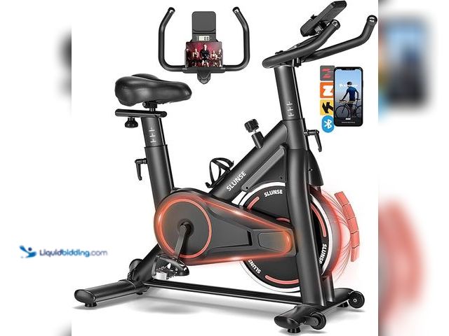 Lot 49-1528960 - Exercise Bike, Adjustable Magnetic Resistance Stationary Bikes for Home with App Compatible, Quiet I...