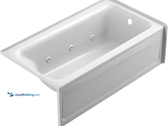 Lot 49-1572284 - Jacuzzi SIGNATURE Acrylic Whirlpool Rectangle Skirted Bathtub, Heater & 6 Jet Massage, Tub for Homes...