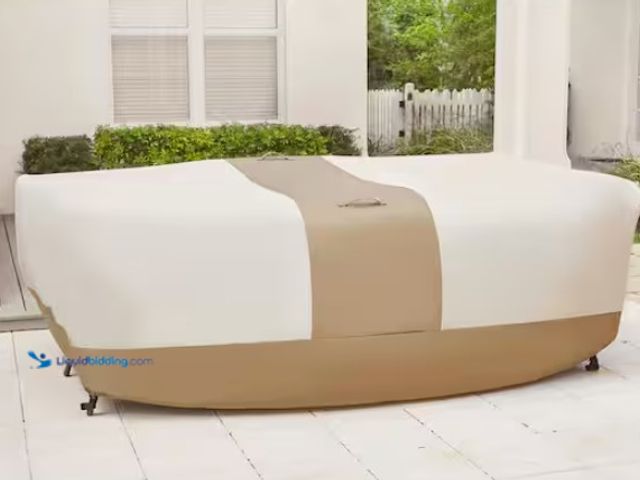 Lot 49-1547664 - Hampton Bay Chat Set Outdoor Patio Cover, Model # 136731-C, Unused, 4 Piece Conversation Set.  Ref#A...