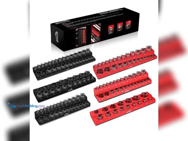 Lot 49-1544817 - GOOACC Magnetic Socket Organizer Set, 6 Pieces Magnetic Socket Holder, Model # B0C77HH6QR, Slightly ...